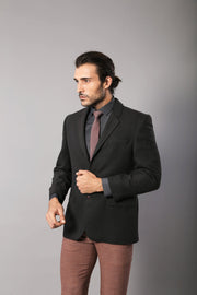 4 Drop Cachet Black Men Blazer - Wessi