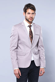 3 pocket Single Button Cotton Beige Jacket-Wessi