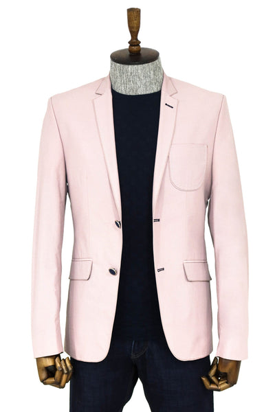 Patched Light Pink Blazer - Wessi