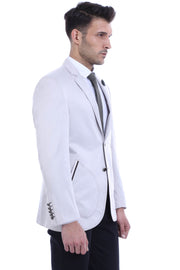 Grey Blazer With Patch Pockets | Wessi