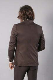 2 Button Bag Pocket Brown Jacket-Wessi