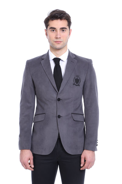 Pocket Flap Rigging Velvet Grey Jacket-Wessi