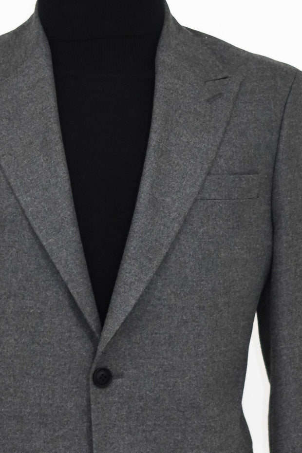 Plain Slim Fit Sport Grey Men Blazer - Wessi