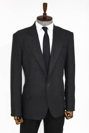 Plain Slim Fit Sport Anthracite Men Blazer - Wessi