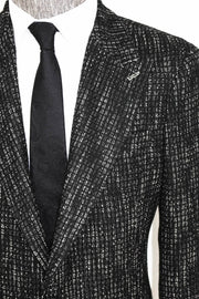 Slim Fit Patterned Sport Black Men Blazer - Wessi