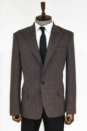 Houndstooth Wool Black Men Blazer - Wessi