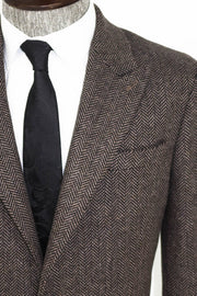 Houndstooth Wool Black Men Blazer - Wessi