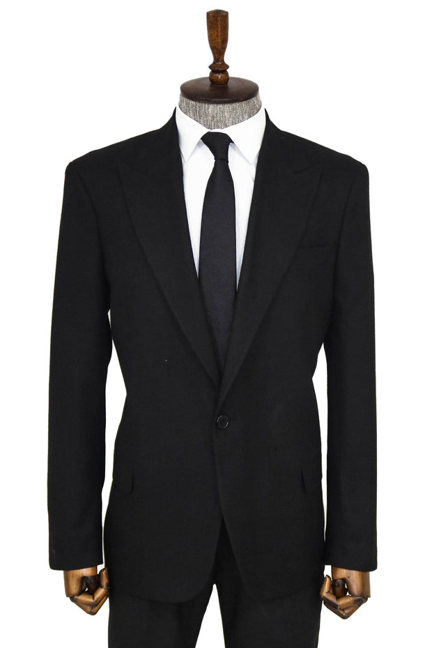 Plain Slim Fit Sport Black Men Blazer - Wessi