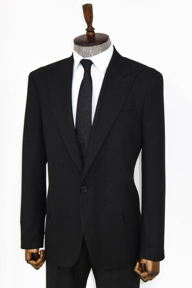 Plain Slim Fit Sport Black Men Blazer - Wessi