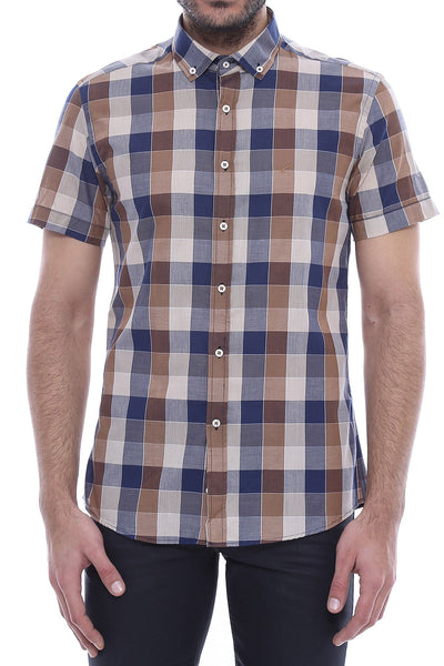 Plaid-Patterned Cotton Shirt - Wessi