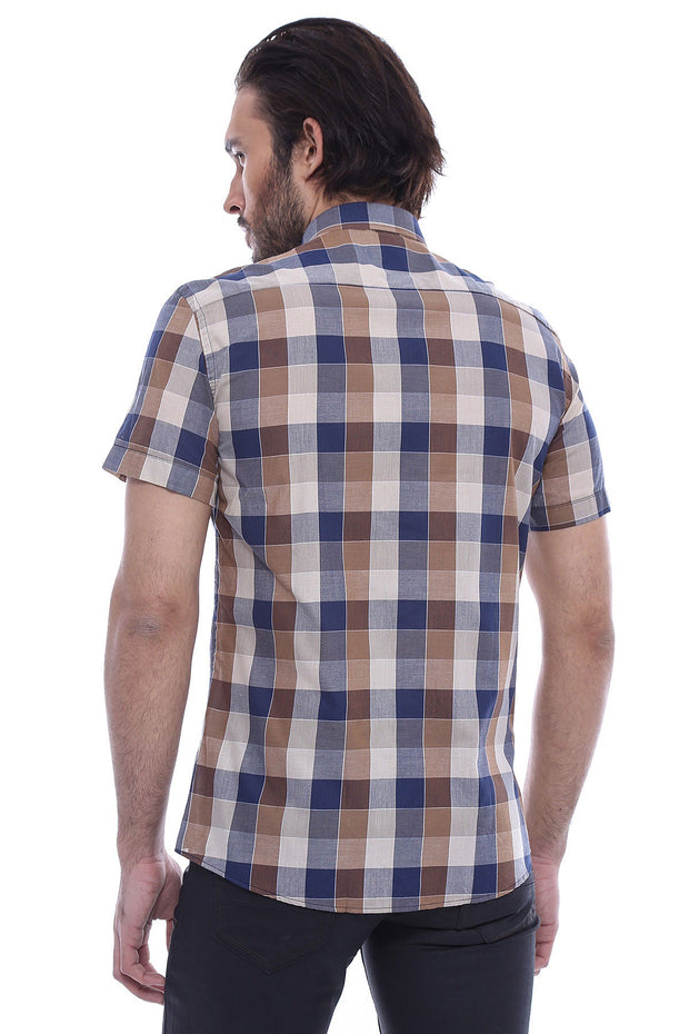 Plaid-Patterned Cotton Shirt - Wessi