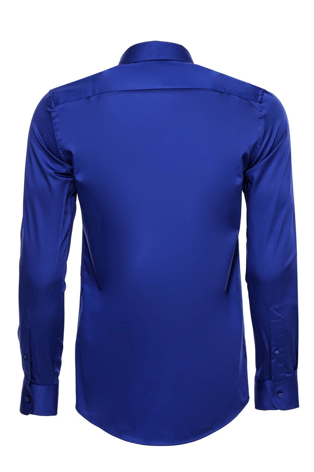 Blue Satin Shirt - Wessi