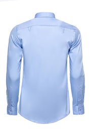 Cotton Satin Sky Blue Men Shirt - Wessi