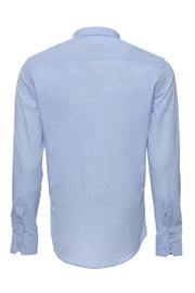 Sky Blue Plain Long Sleeves Regular Fit Shirt - Wessi