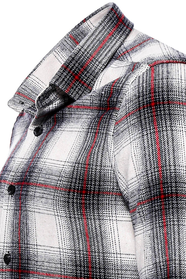 Thick Checked Grey Men Lumberjack Shirt - Wessi