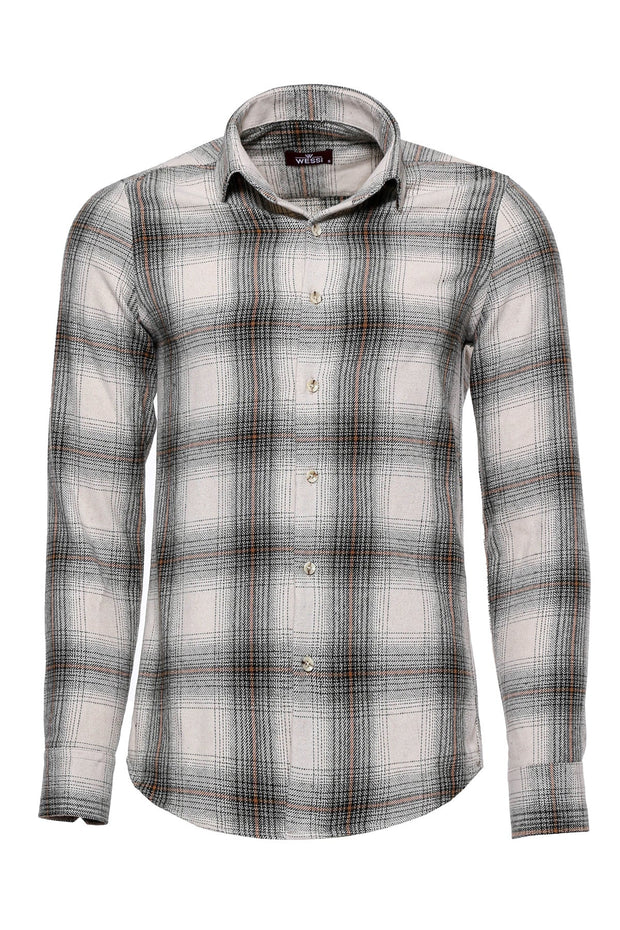 Checked Beige Men Lumberjack Shirt - Wessi