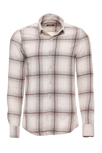 Plaid Light Brown Men Lumberjack Shirt - Wessi