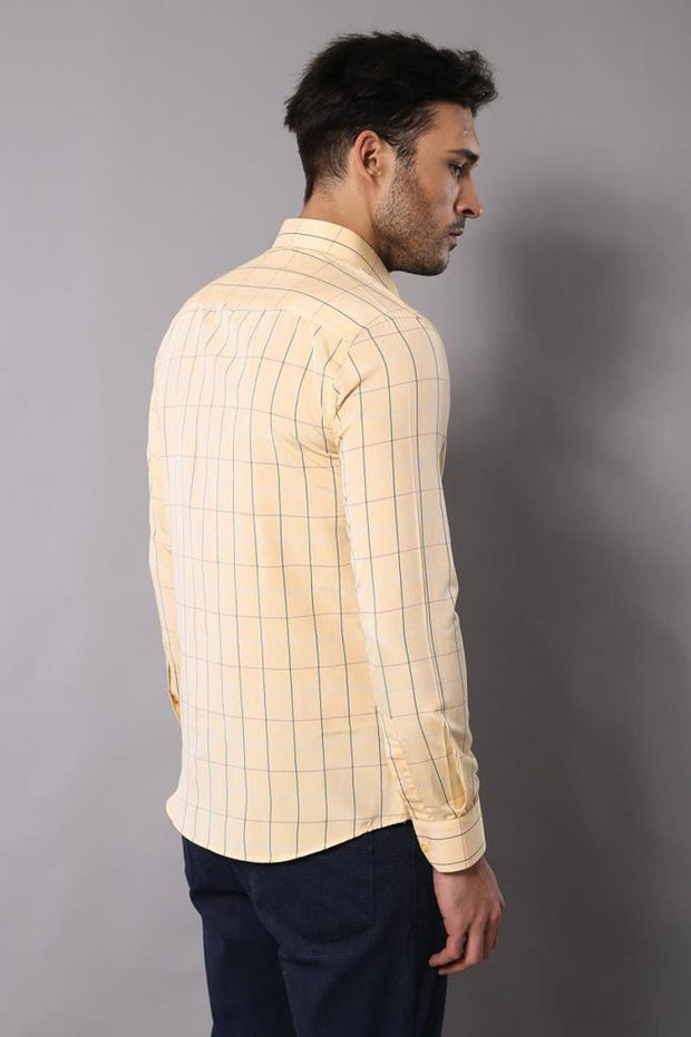 Yellow Plaid Men's Shirt | Wessi