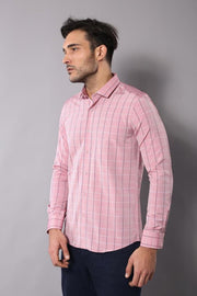 Pink Plaid Men's Shirt | Wessi