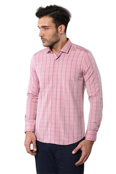 Pink Plaid Men's Shirt | Wessi