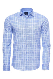 Patterned Plaid Light Blue Shirt - Wessi