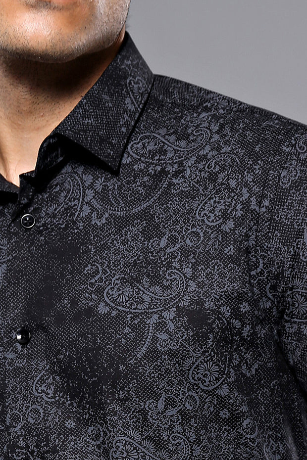 Floral Black Shirt | Wessi