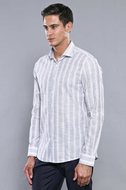 Striped Blue Men's Shirt | Wessi