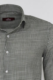 Houndstooth Pattern Green Men Shirt - Wessi