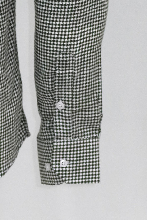 Houndstooth Pattern Green Men Shirt - Wessi