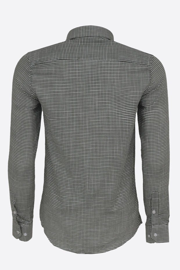 Houndstooth Pattern Green Men Shirt - Wessi