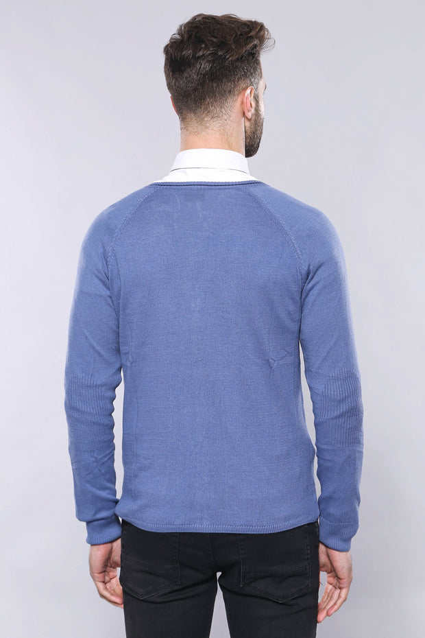 Blue Cotton Knitwear - Wessi