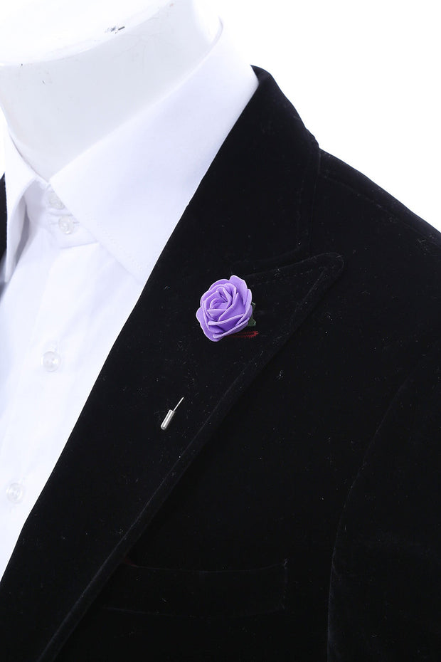 Men Lilac Blossom Lapel Pin - Wessi