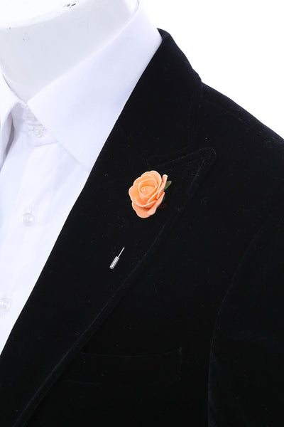 Men Orange Blossom Lapel Pin - Wessi