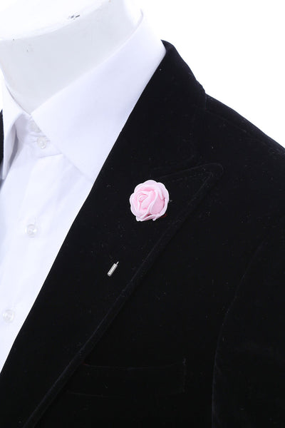 Men Pink Blossom Lapel Pin - Wessi