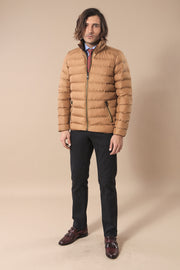 Camel Short Men Down Jacket - Wessi