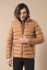 Camel Short Men Down Jacket - Wessi