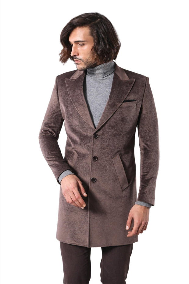 Peak Lapel Mink Men Coat - Wessi