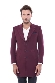 Burgundy Long Coat - Wessi