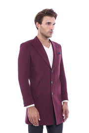 Burgundy Long Coat - Wessi