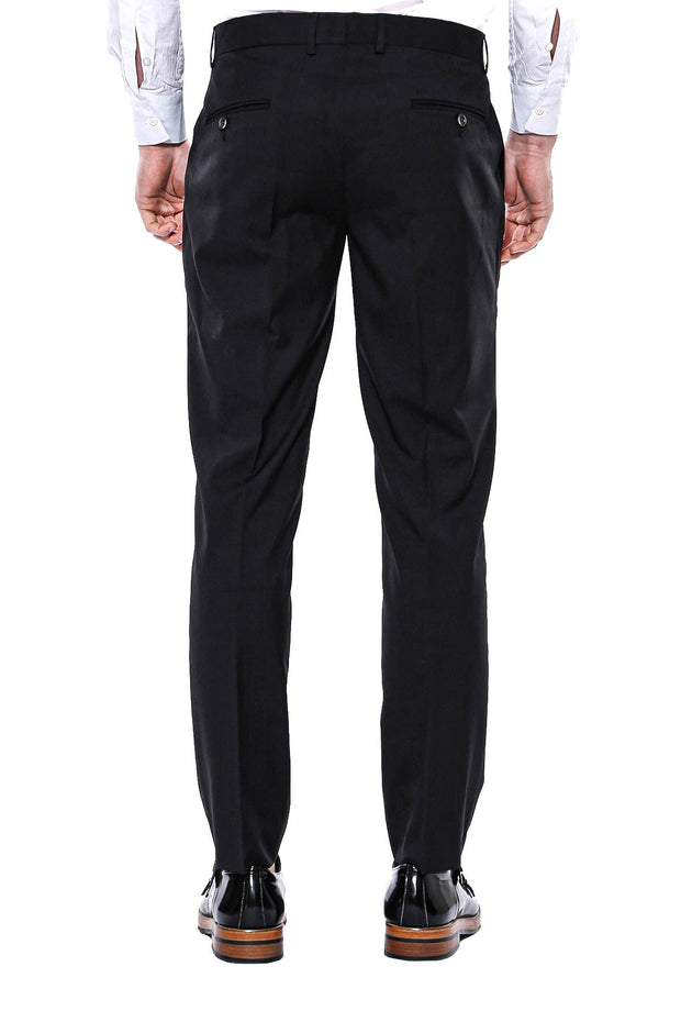 Plain Men Black Pants - Wessi