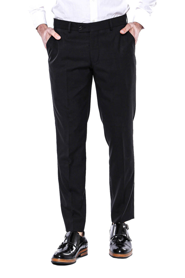 Plain Men Black Pants - Wessi