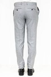 Houndstooth Patterned Grey Men Pants - Wessi