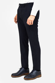 Plain Navy Blue Men Dress Pants - Wessi