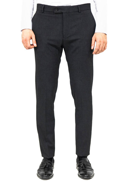 Plain Dark Grey Men Pants - Wessi