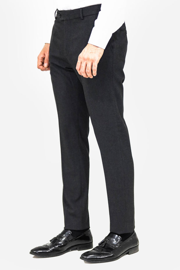 Plain Dark Grey Men Pants - Wessi