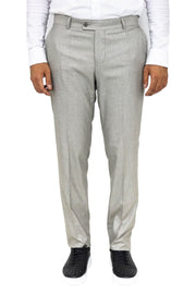 Slim Fit Textured Cream Men Trousers - Wessi