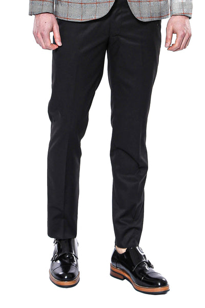 Plain Black Men Trousers - Wessi