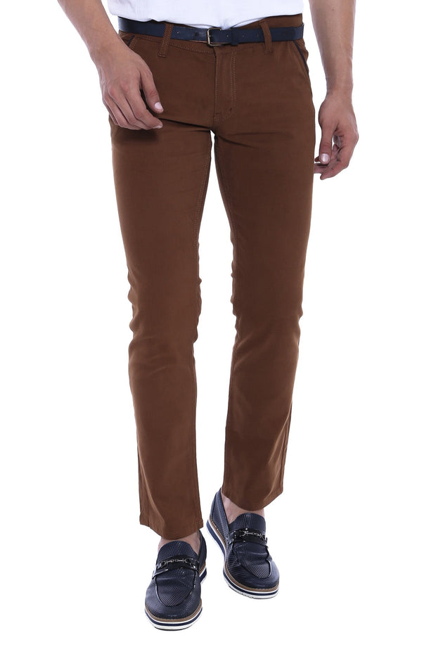 Gabardin Tan Men Pants - Wessi