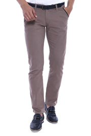 Gabardin Plain Beige Men Pants - Wessi