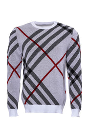 Crew Neck Knitwear Patterned White - Wessi